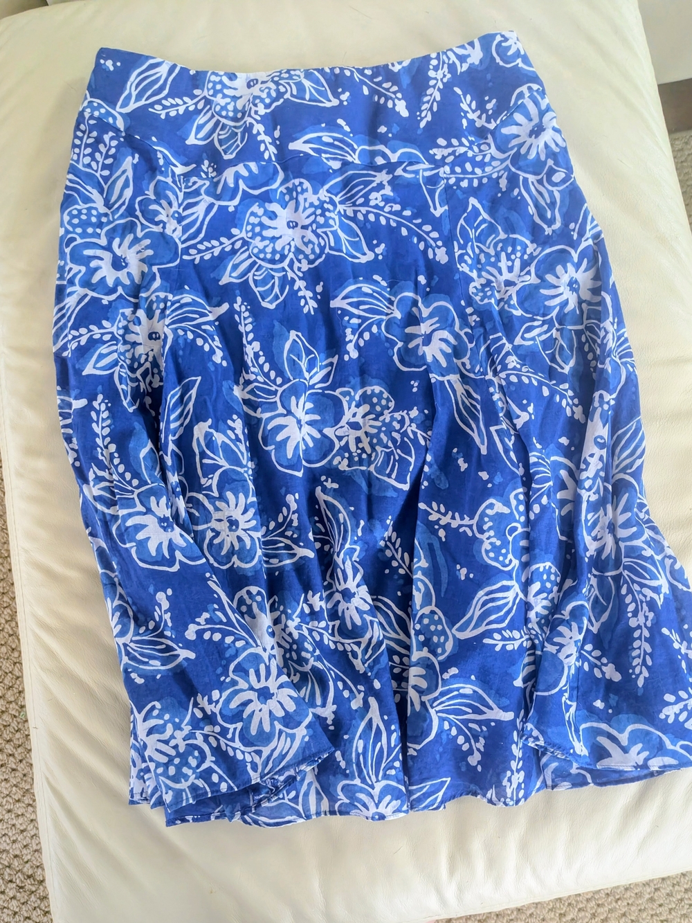 Jones New York Blue and White Floral Swim Sarong